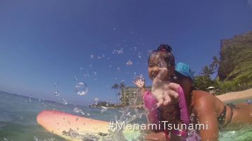 かわいい Hawaii Surfer Baby Manami Tsunami ほっこり