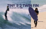 Surfing a TINY TWIN FIN – 5’2″ Purple Cod